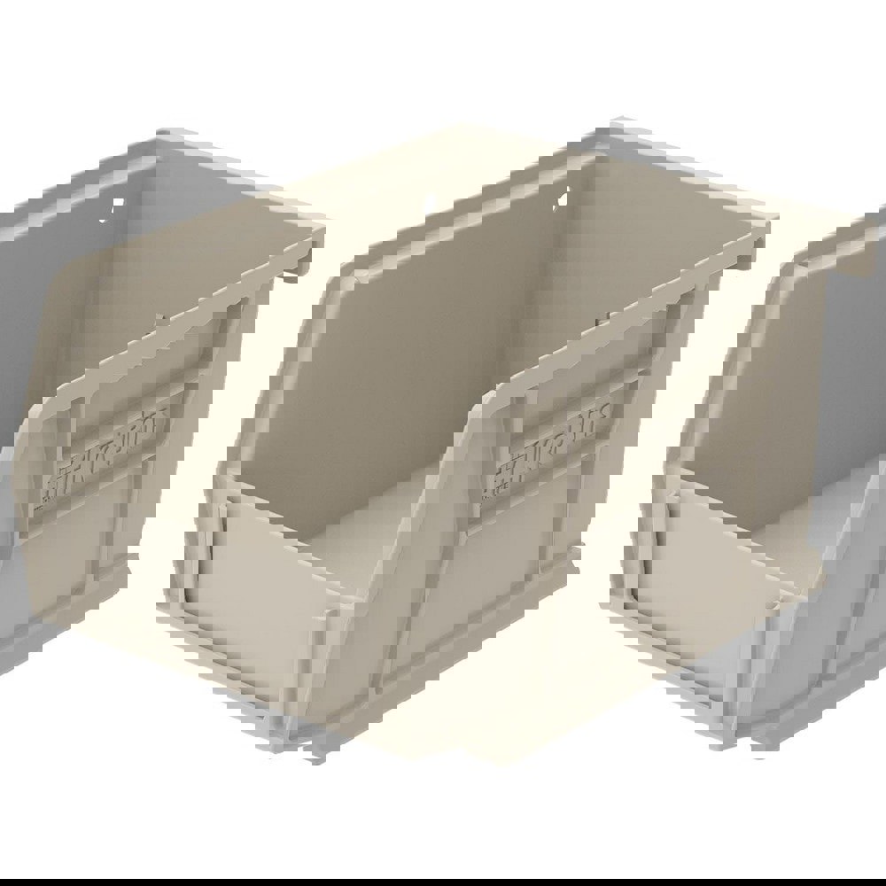 Plastic Hopper Stacking Bin: Gray